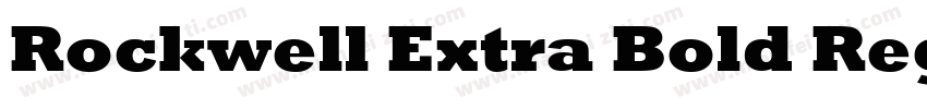 Rockwell Extra Bold Regular字体转换